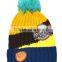 2015 Autumn Winter Newest Four Color Mixed Baseball Cup Applique Pom Pom Style Kids Knitted Wool Hat