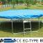 14ft outdoor trampoline with rain cover and ladder for sale