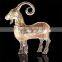 Meaningful fashion jewelry gold plated zinc alloy Chinese zodiac goat brooch