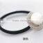 fashionable flower shape alloy crystal plastic pearls ponytail holder
