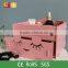 Wholesale pretty pink handmade houseware fold female storage comestic box & organizer for living room