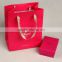 250gsm coated paper hand bag rose red paper bags for ornament