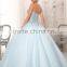 Classic Western style Ball gown dress patterns ice blue Quinceanera Dresses with Jacket CYQ-009