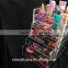 fine craft clear luxury 6 drawer acrylic makeup organizer for cosmetic with handle and hinge