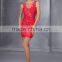 (MY9296) MARRY YOU Sexy Sleeveless Lace Beaading Red Design One Piece Party Dress