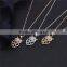 High quality jewelry beautiful pave cz owal pendant necklace for women