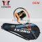 Custome tennis racket with damppener and grips