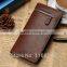 New Brand Leather Purse ID Credit Card Holder Bifold Zipper Long Mens Wallet