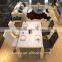 High Quality White Natural Marble Top Furniture Asian Style Dining Laminated Table