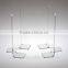 Factory Wholesale wooden magazine rack fashion acrylic display holder for magazine Plexiglass book rack