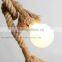 New Design Led Bulb Vintage Hemp Rope Pendant Lights Loft Hanging Lamps Industrial Suspension Luminaire Modern Lighting Fixture