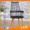 New Design Dining Room Plastic Chair With Wood Legs