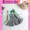 2015 Professional Factory Selling Children Girl Dress Long Sleeve Grid Printed Beautiful Kids Girl Dress