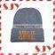 Fold up custom made beanies with logo embroidery