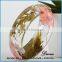 Fresh Dry real sunflower bangles women wholesale fashion clear resin bangle