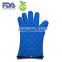 high quality food-grade microwave silicone five fingers rubber glove /silicone pot holder