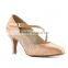 gold elegant women modern shoes cheap price with high quality