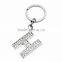 Flower letter rhinestone keyring/key chain charms