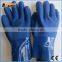 BSSAFETY oil resistant blue pvc sand polish gloves from gaomi factory