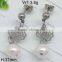 Wholesale Fashion silver pearl earring girl style