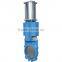 low price wafer knife gate valvula with pneumatic actuator stainless steel 4''