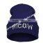 100% acrylic colorful knit hat and cap with custom embroidery logo on cuff wholesale factory alibaba china