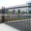 PVC coated zinc steel guardrail fence,black zinc coated steel fence post and wrought iron fence design