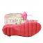 Girls Fashion Patterned Rubber Rain Boots With Shoelaces