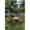 2016 High quality teak wood dining adjustable table and chair on sale