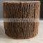 Faux trunk with real birch bark