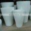 Grey fiberglass flower pot