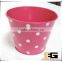 Zinc with handle printing finished round shape Flower pot