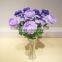 craft artificial fake floral blume single flower with plastic stem fabric flowers for headbands