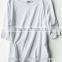 100% Cotton White / Black / Grey Womens Rolled Sleeve Blank T-shirt China Wholesale