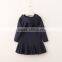 High Quality 2017 Autumn Long Sleeve Kids Girl Dress With Hat/Cap