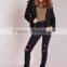 most popular chinese style women black padded jacket