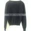 Women's V-neck no hand feeling reactive printing 100% cotton cardigan sweater