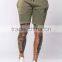 Khaki Cotton Fleece Shorts for Men High Quality Gym Shorts Black Sweat Shorts Tapered Jogger Pants