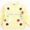 Colorful polka dot design kids fashion knitting sweater patterns