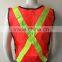 Hi Viz Orange Mesh PVC Reflective Tape Roadway Safety Vest for Canada