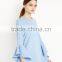 Womens Fashion Blue Sweet OL Lotus Sleeve Loose A-line Chiffon Elegant Dress