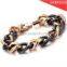 Delicated stainless steel and ceramic combination bracelet for woman