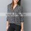 Womens Long Sleeve Chiffon Floral Printed Blouses Top Quality Ladies Latest Blouse Design Pictures