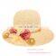 Wholesale Flower Ribbon Ladies Straw Hat