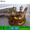 PVC inflatable golden crown hat toy for promotion