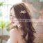Exaggerated Back Wearing Leaves Pearl Metal Flowers Butterfly Head Hoop Hair Accessory