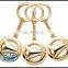 cheap metal crafts round ring key chains with different shape design