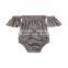 Girl Off Shoulder Romper Toddler Girl Bodysuit Wholesale Baby Clothes
