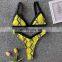 Retro Swimwear Women 2019 Push Up Bikini Set Snake Skin Printed Swimsuit Brazilian Monokini Thong Trikini Badpak Banadores Mujer