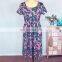 2019 SUMMER PURPLE women girls mommy and me leave print short sleeve adult casual floral dresses (this link for WOMAN)